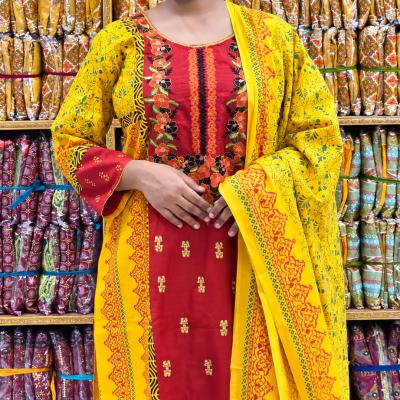 Puja Special Premium Cotton Three-Piece Collection